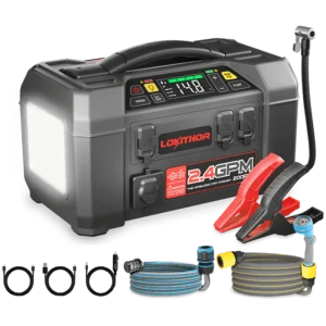 LOKITHOR AW401 with jump-start clamps and accessories